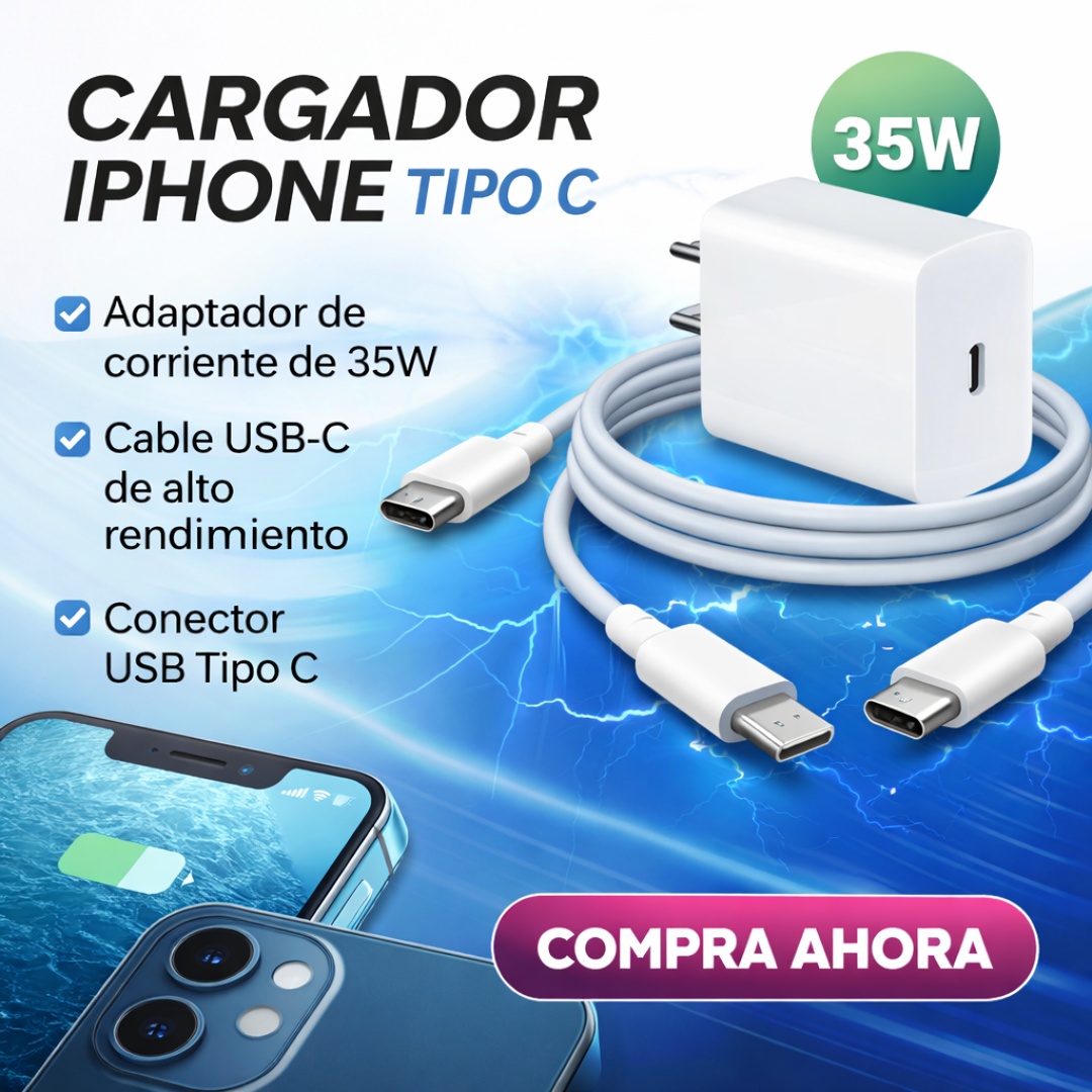 CARGADOR IPHONE TIPO C 1.1