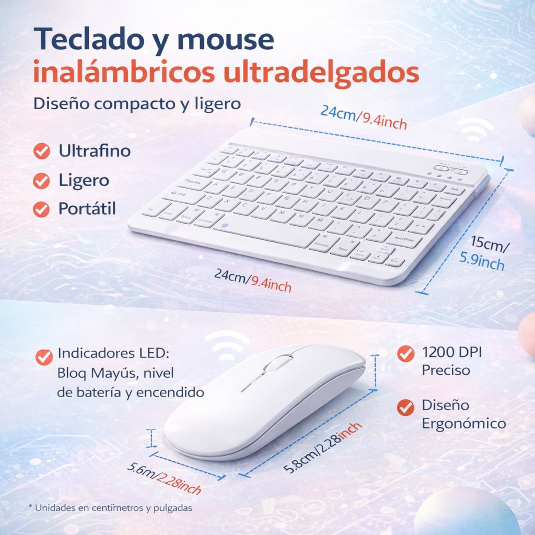 COMBO TECLADO INALÁMBRICO