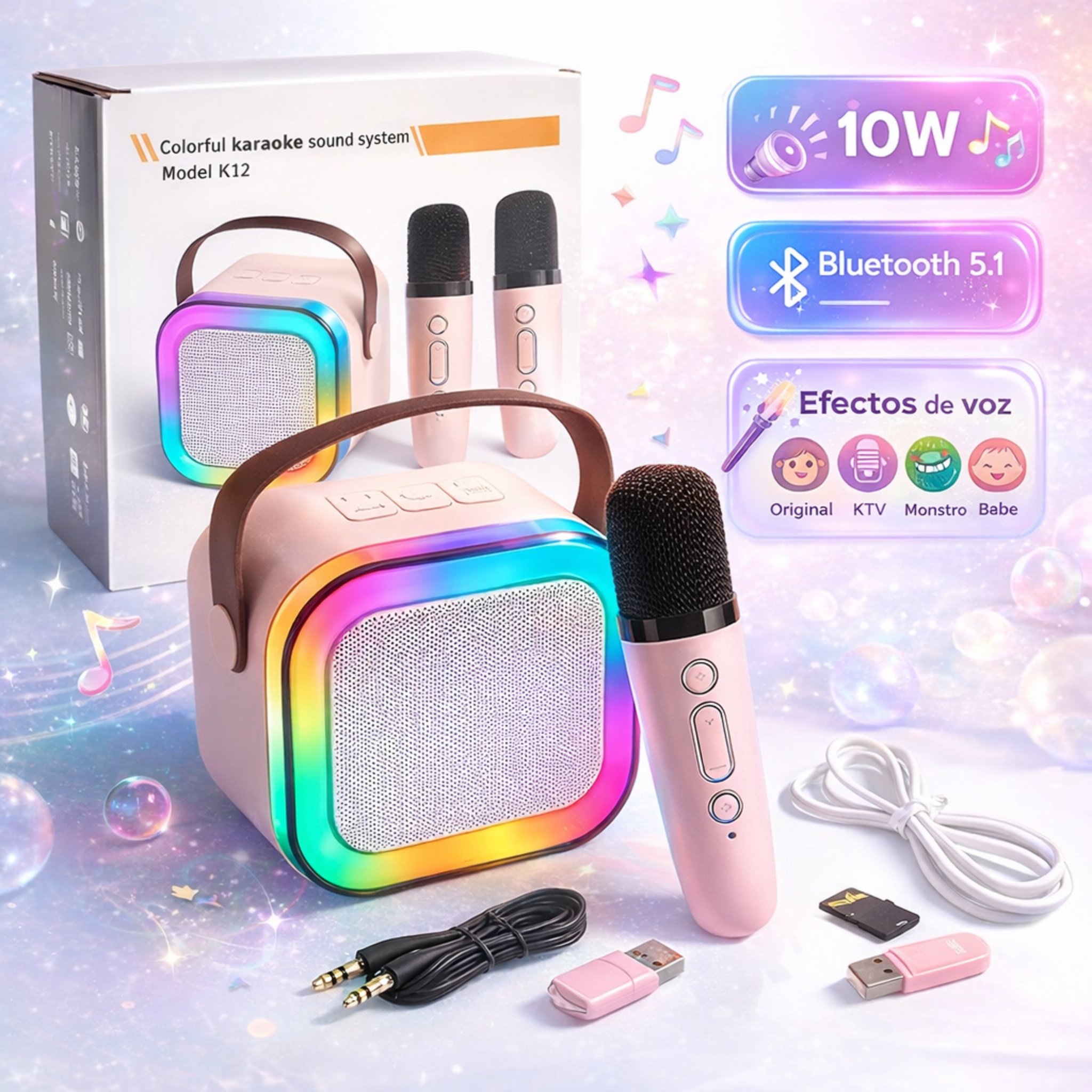 PARLANTE KARAOKE CON MICROFONO