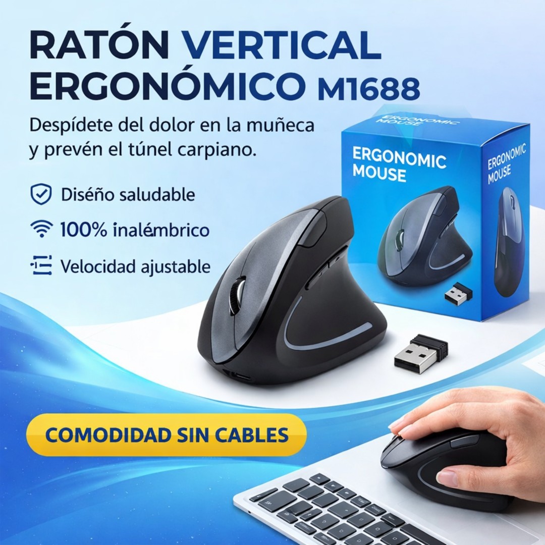 MOUSE ERGONOMICO INALAMBRICO
