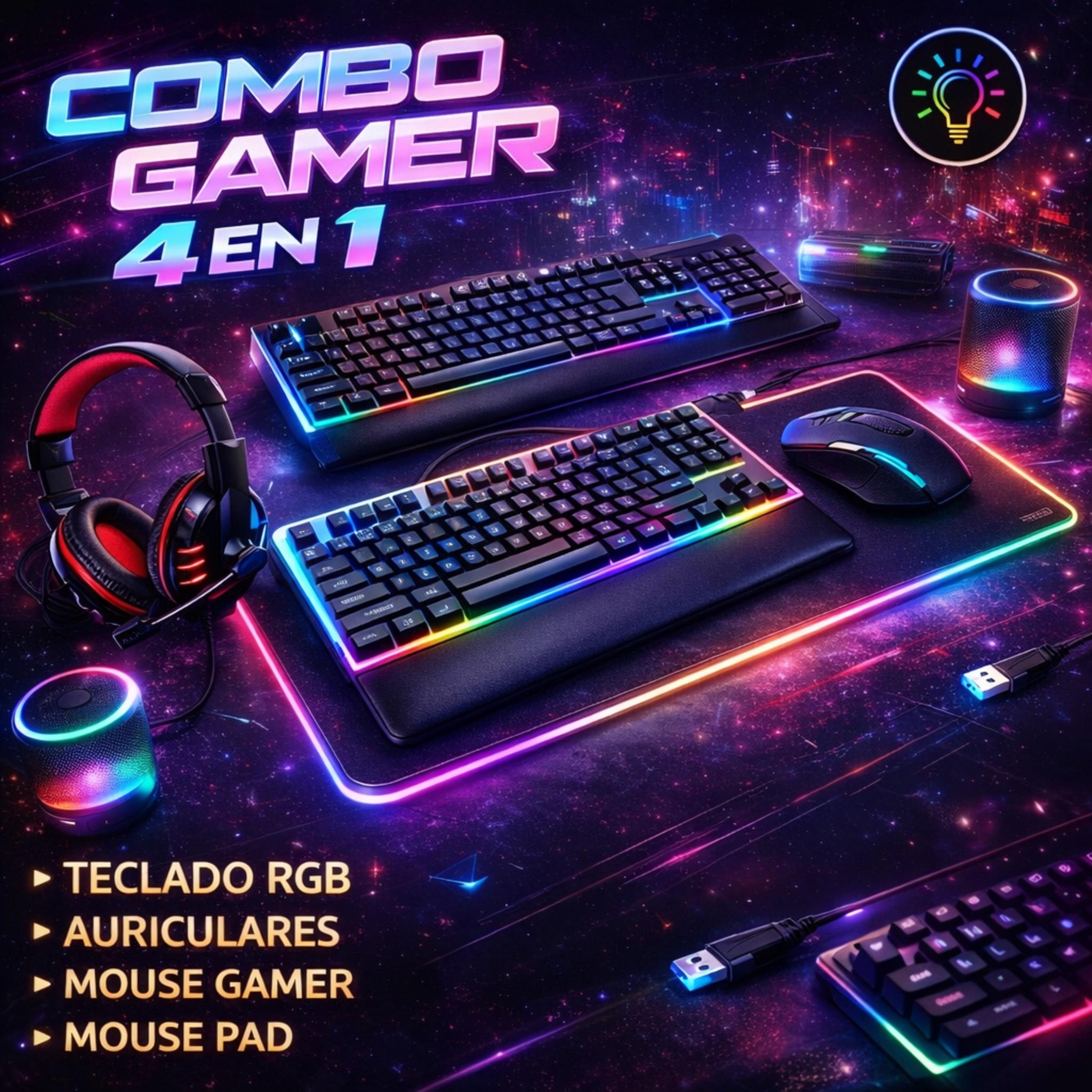 COMBO GAMER 4 EN 1 RGB